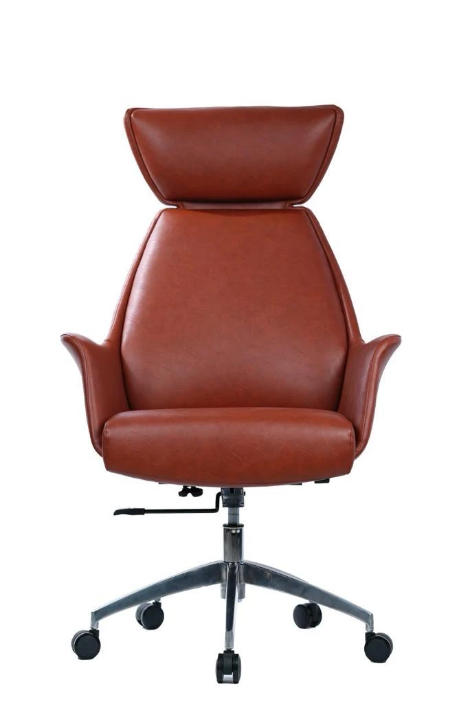 High back leather chair