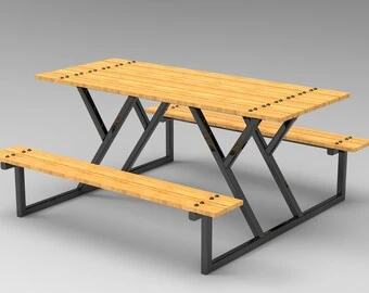 Garden table with a seat