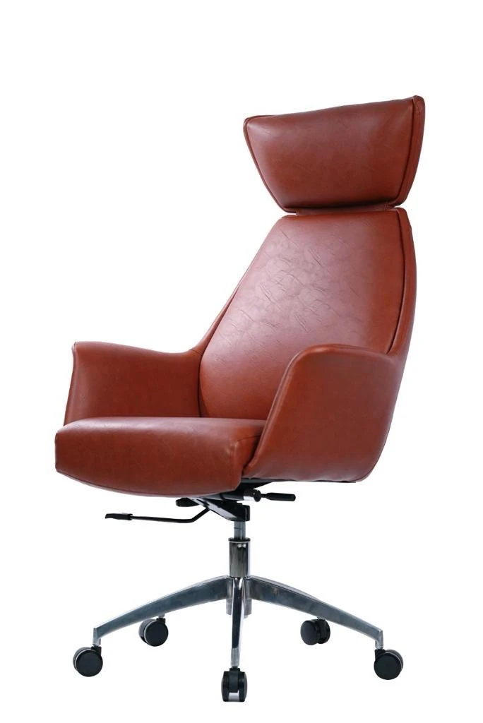 High back leather chair